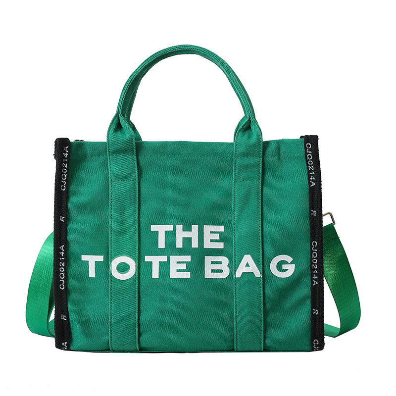 Glamorous Elegant Women's Fashion Letter Canvas Tote Bags