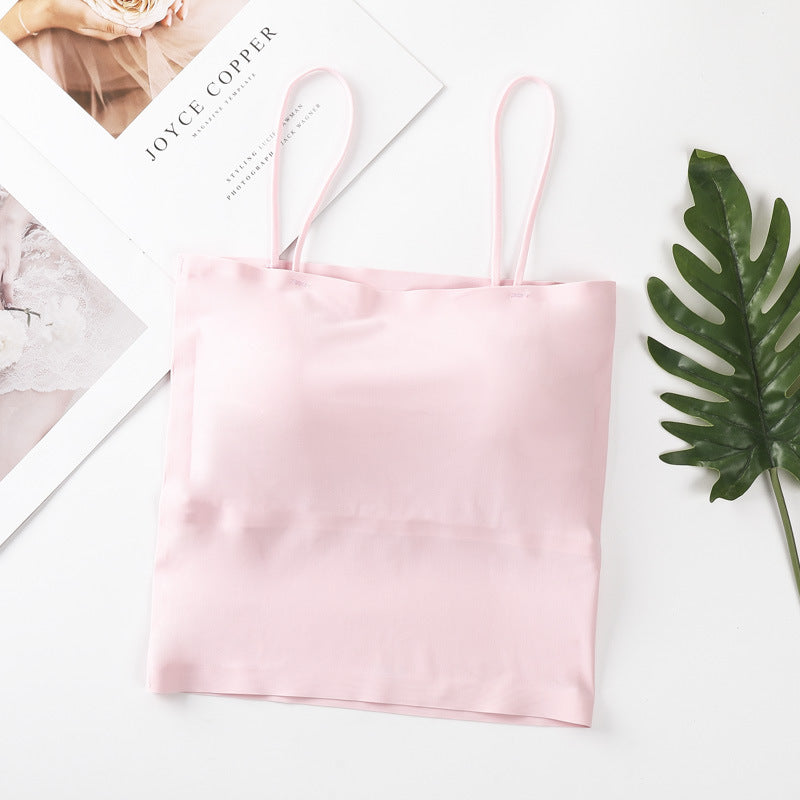 Tube Top Underwear Beauty Back Summer Silk Tanks Camis