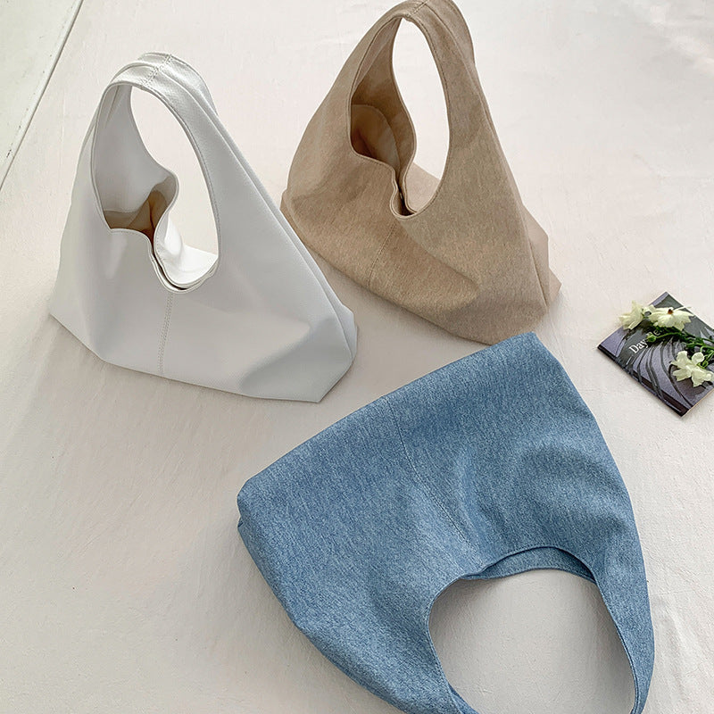 Large Capacity Underarm Korean Style Solid Color Fashion Bags