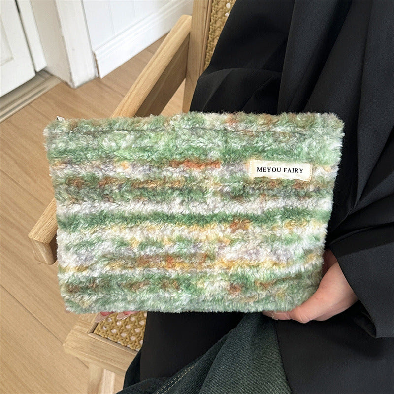 Style Plush Storage Wash Thickened Soft Glutinous Makeup Bag