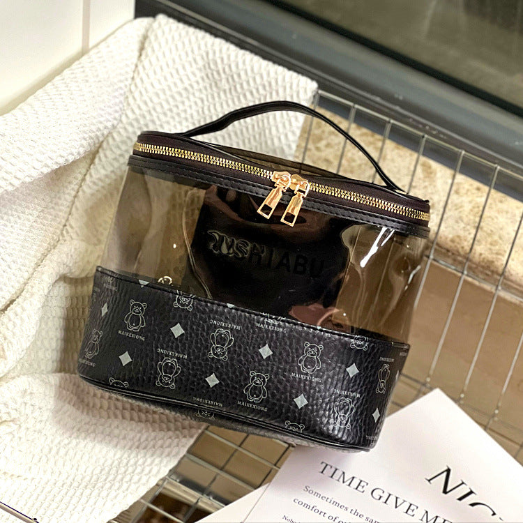 Women's Fashion Cute Translucent Bear Large Capacity Handbags