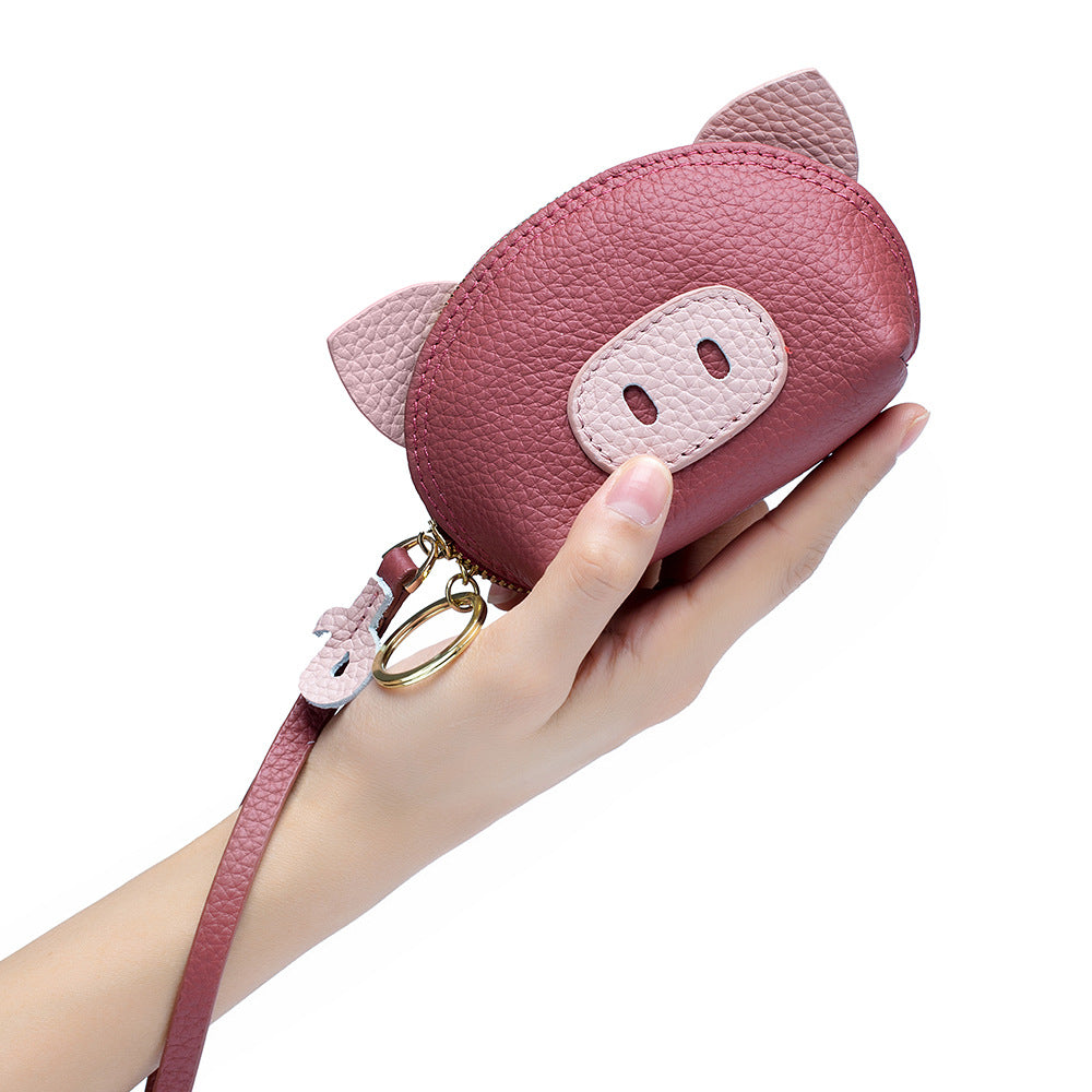 Women's Cute Pendant Cartoon Mini Hand Genuine Coin Purses