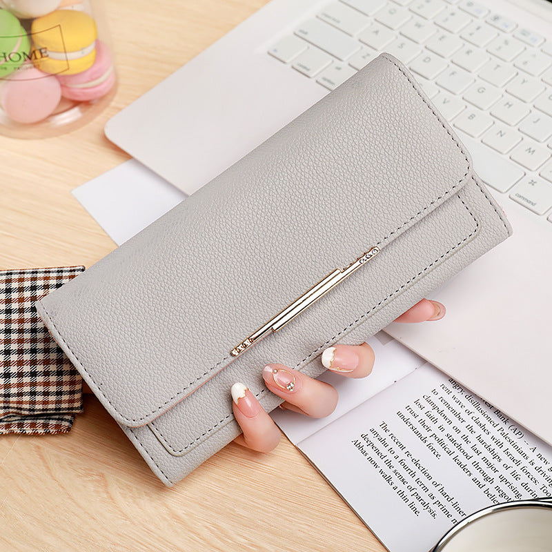 Women's Lychee Pattern Korean Fashion Elegant Ladies Wallets