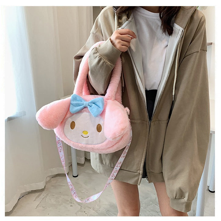 Women's Plush Clow Make-up Cute Birthday Bags