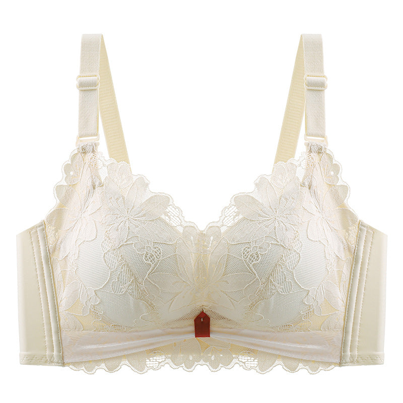 Women's Gathering Top Support Thickened Breathable Wireless Lingerie Sets