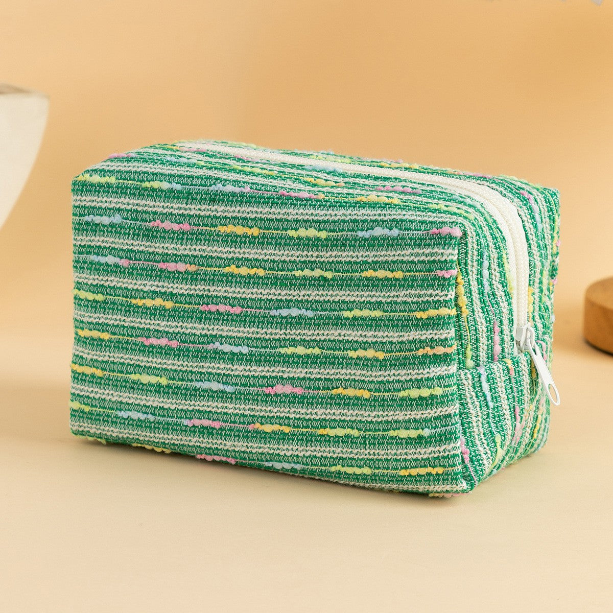Floral Quilted Toiletries Portable Cosmetics Storage Makeup Bag