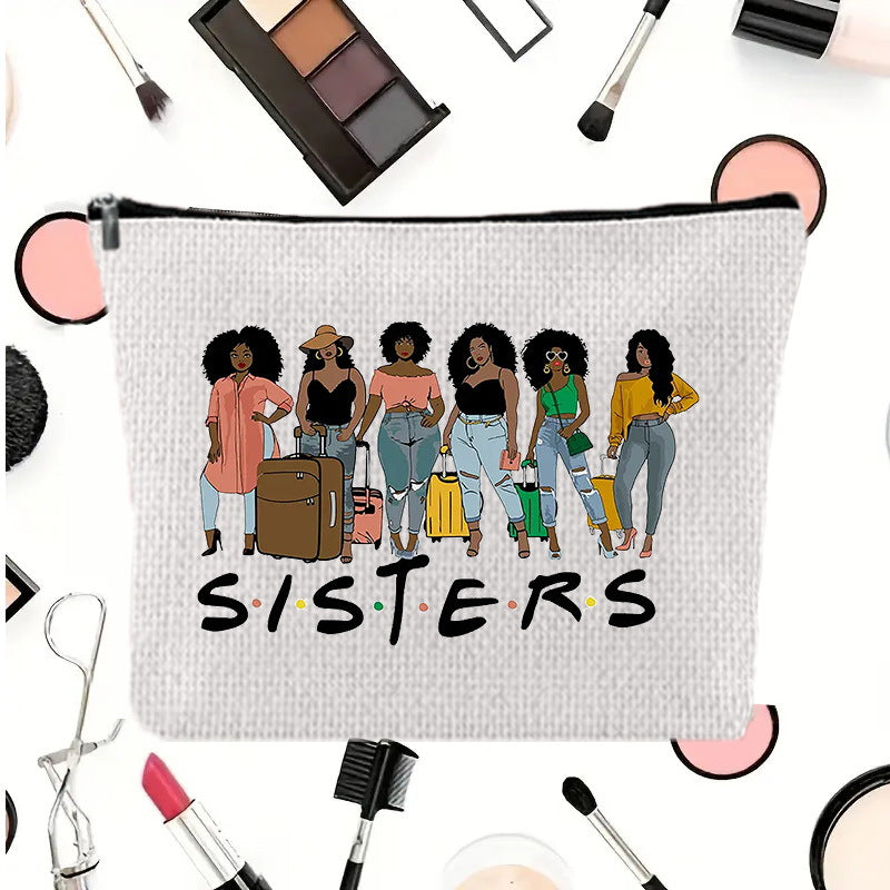 Printing Buggy Large Capacity Simple Zipper Makeup Bag