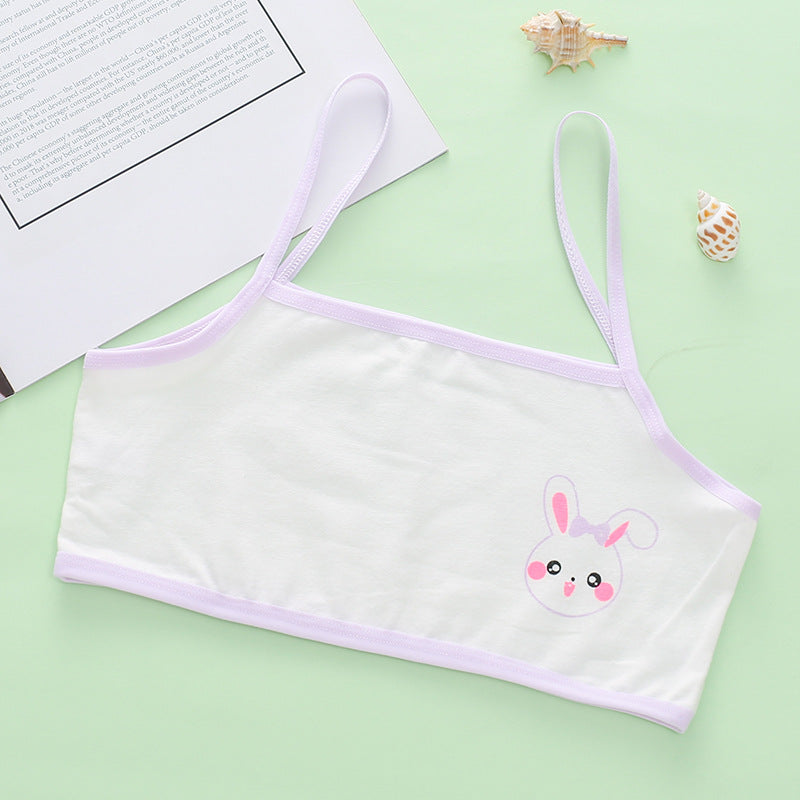 Cropped Primary School Sling Cartoon Purified Cotton Bras