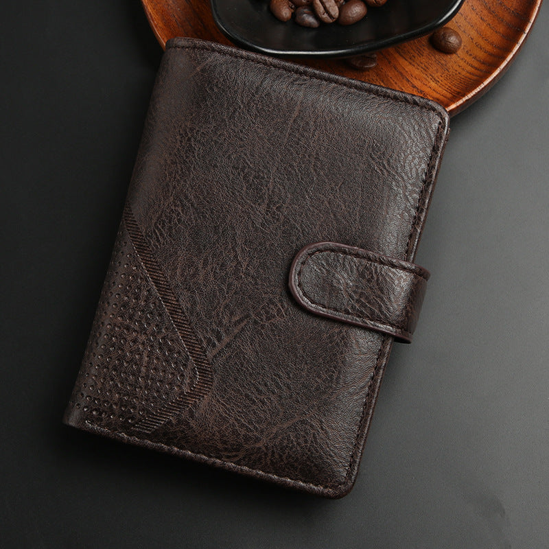 Men's Retro Business Short Passport Portable Men's Wallet