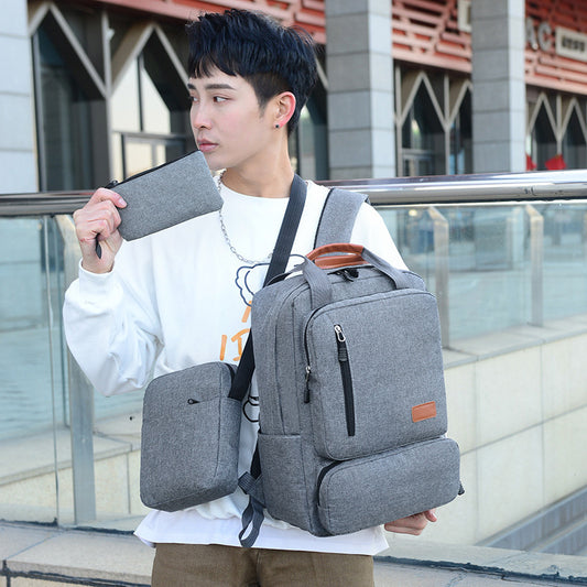 Three-piece Large Capacity Oxford Cloth Computer Burden Backpacks