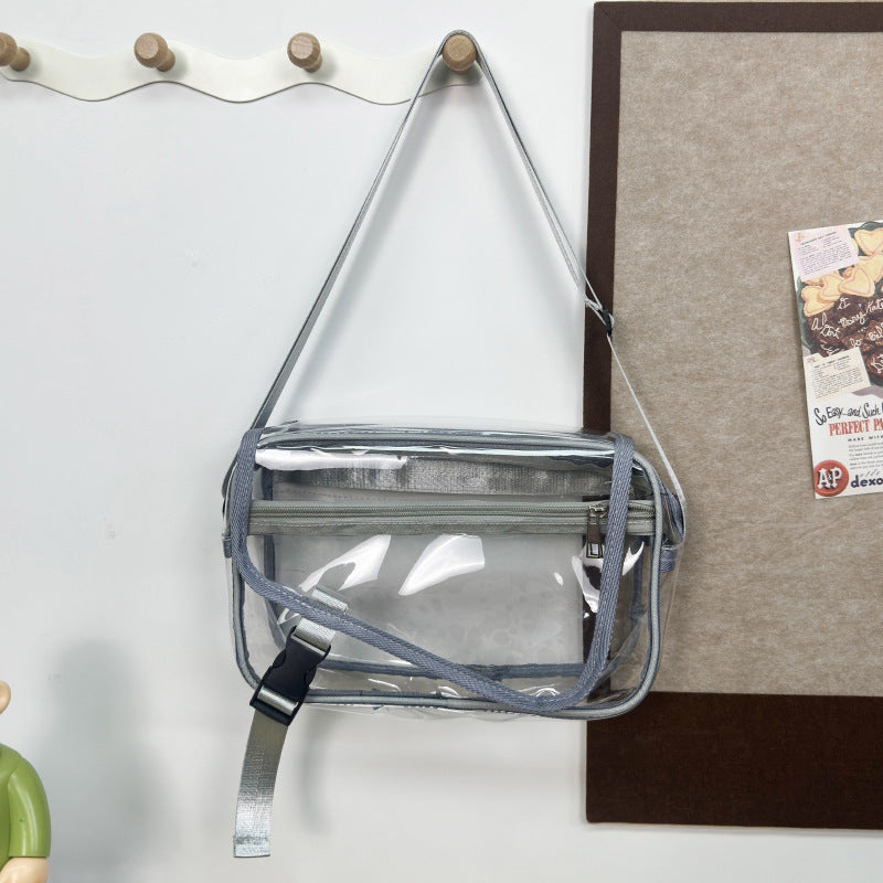 Simple Transparent Niche Waterproof Large Capacity Women's Messenger Bag