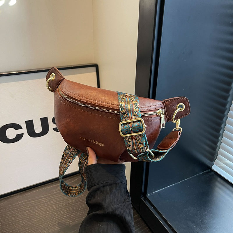 Women's Fashionable Simple One Slanted Soft Leather Women's Shoulder Bag