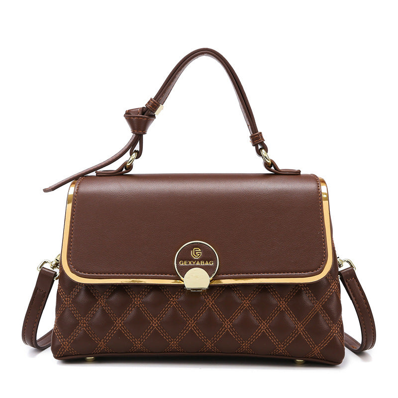 Women's High-grade Large Capacity Rhombus Spring Wild Bags