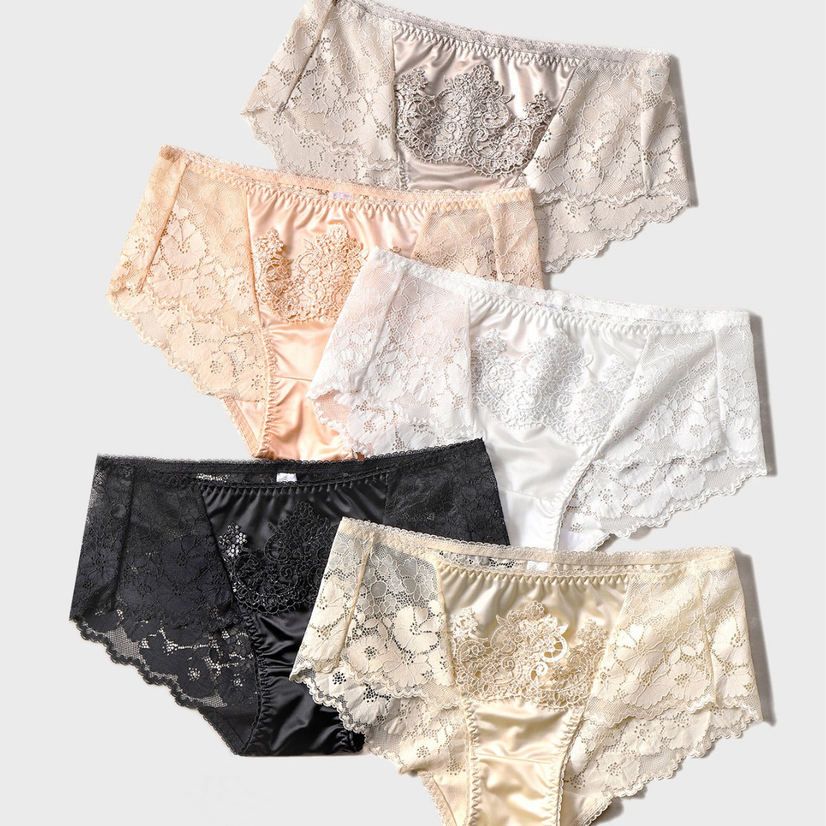 Women's Crown Flower Underwear Lace Triangle High Elastic Panties