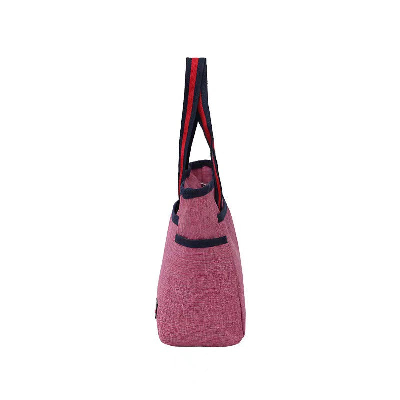 Women's Lunch Solid Color Retro Hand White Handbags