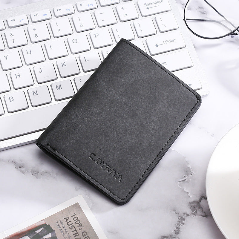 Men's Mini Driving License Leather Multiple Slots Card Holder