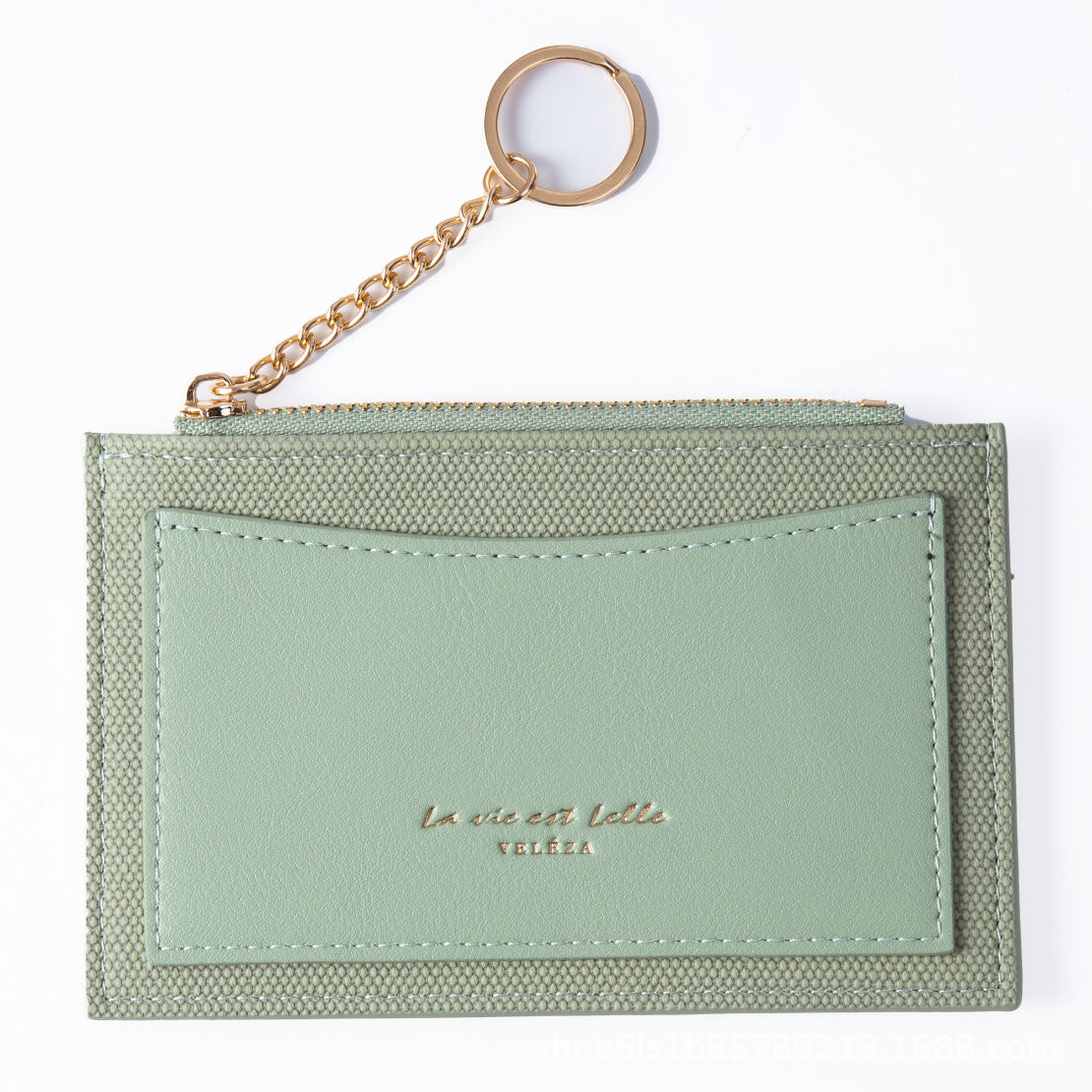 Stitching Zipper Integrated Lady High Sense Multiple Ladies Wallet