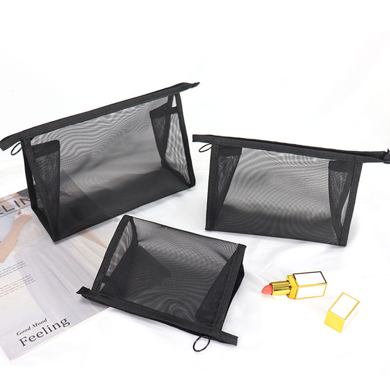 Transparent Mesh Portable Simple Large Capacity Cosmetic Bags
