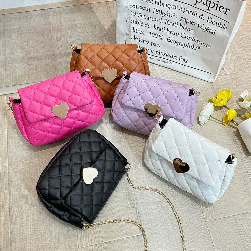 Beautiful Trendy Fashion Rhombus Love Chain Women's Messenger Bag