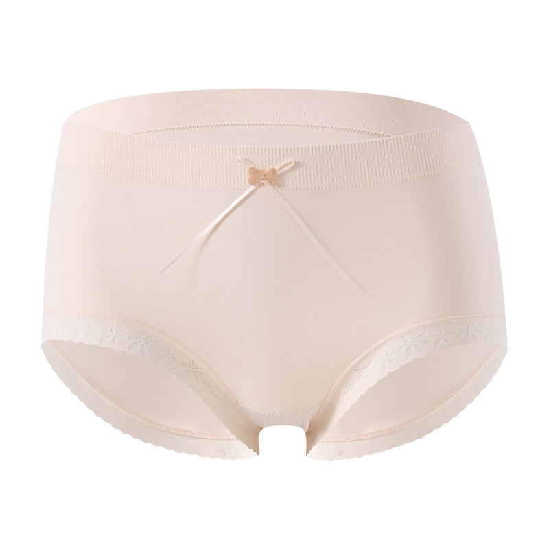 Women's Elastic Underwear Mid Waist Pure Color Panties