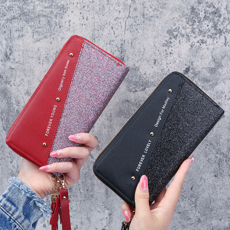Women's Korean Stitching Contrast Color Tassel Wild Ladies Wallets