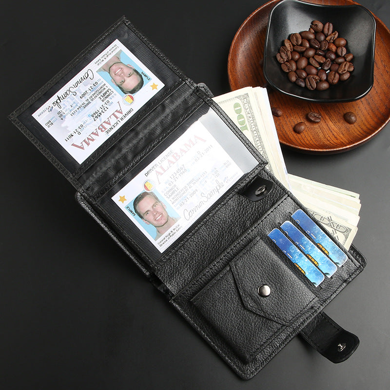 Men's Retro Business Short Passport Portable Men's Wallet