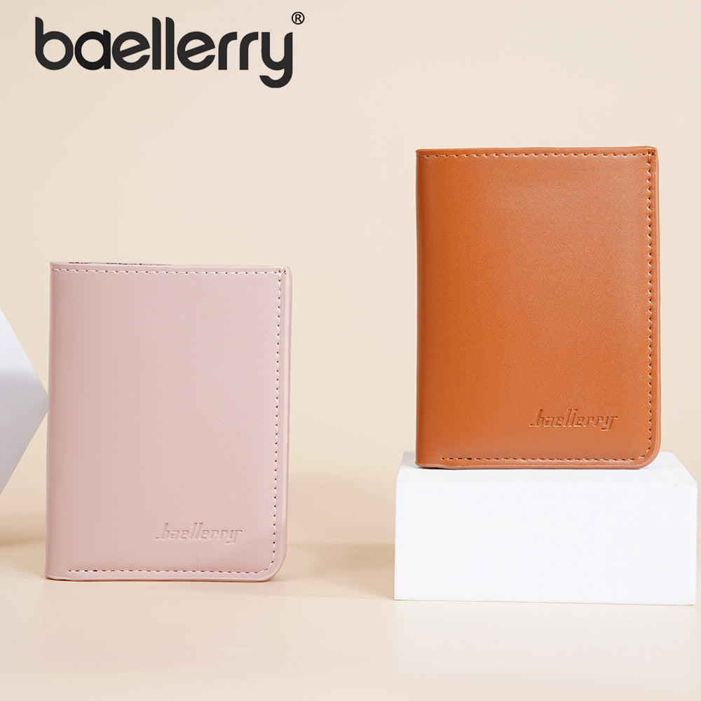 Women's & Men's Neutral Short Dopamine Color Mini Slot Ladies Wallet