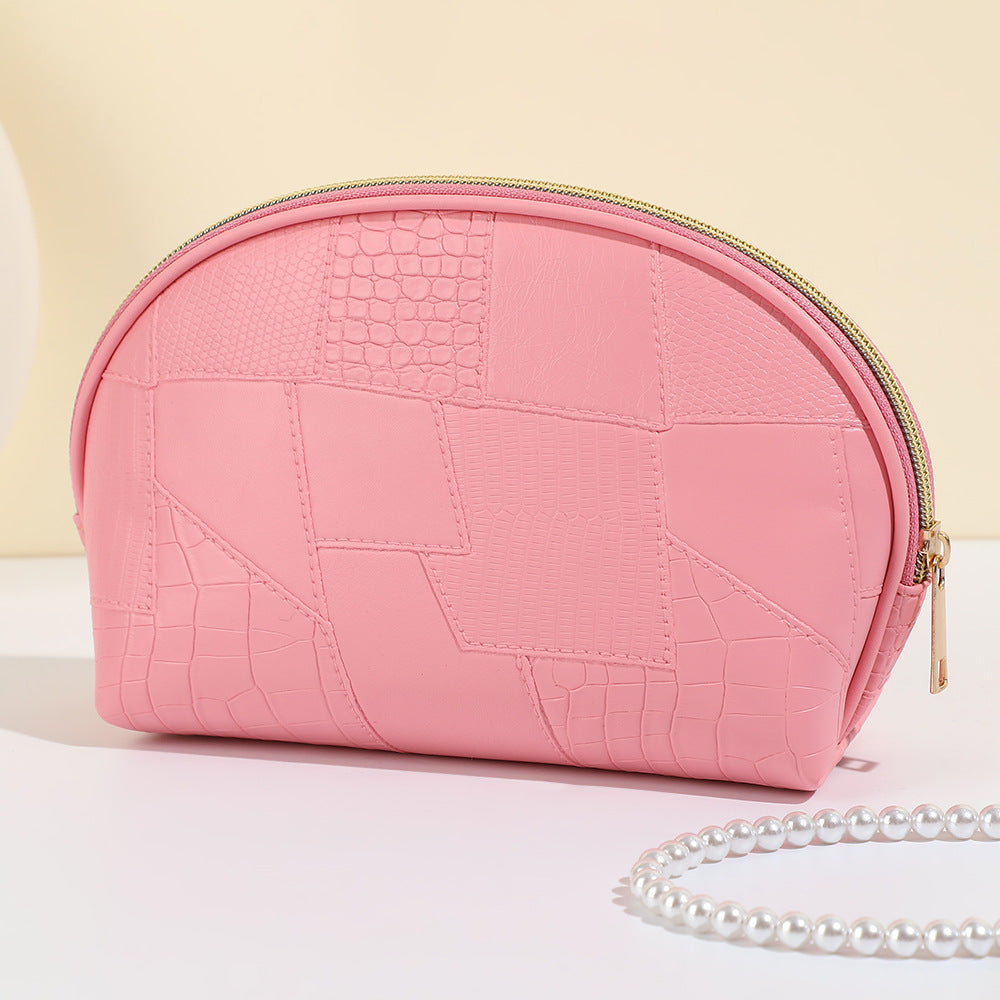 Women's Simple Crocodile Pattern High-grade Large Capacity Storage Waterproof Portable Cosmetic Bags