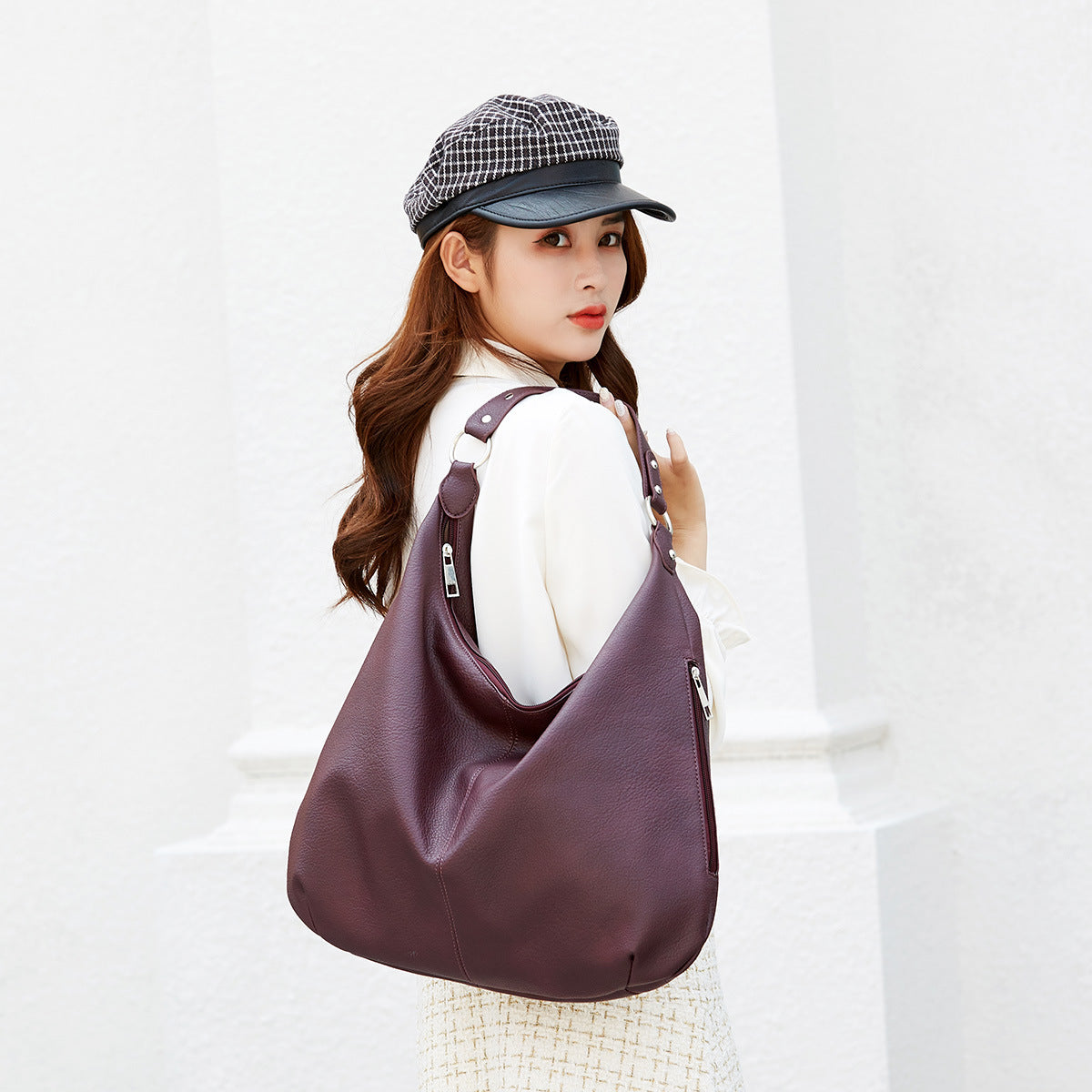 Women's Fashionable Mother Large Capacity Soft Leather Bags