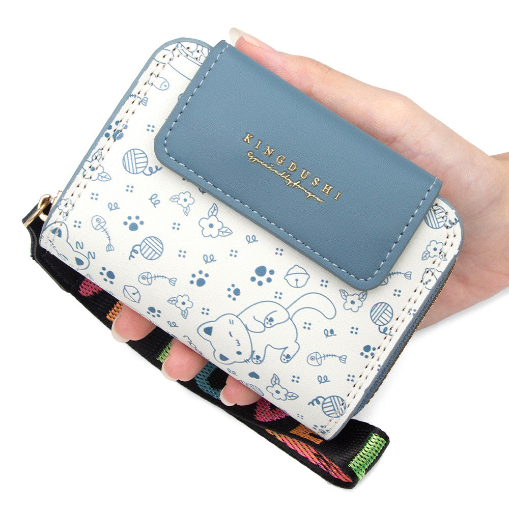 Women's Korean Fresh Kitten Expanding Bank Storage Wrist Buckle
