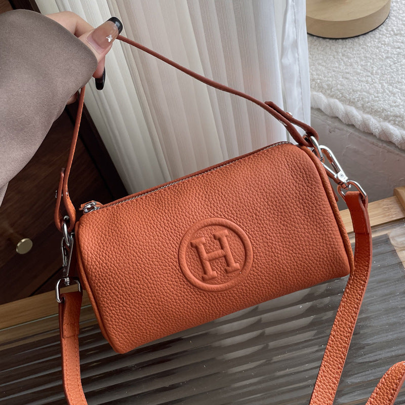 Women's Genuine Leather Fashion Pillow First Layer Women's Shoulder Bag
