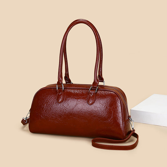 Women's Soft Leather Pillow Versatile Fashion Underarm Shoulder Bags