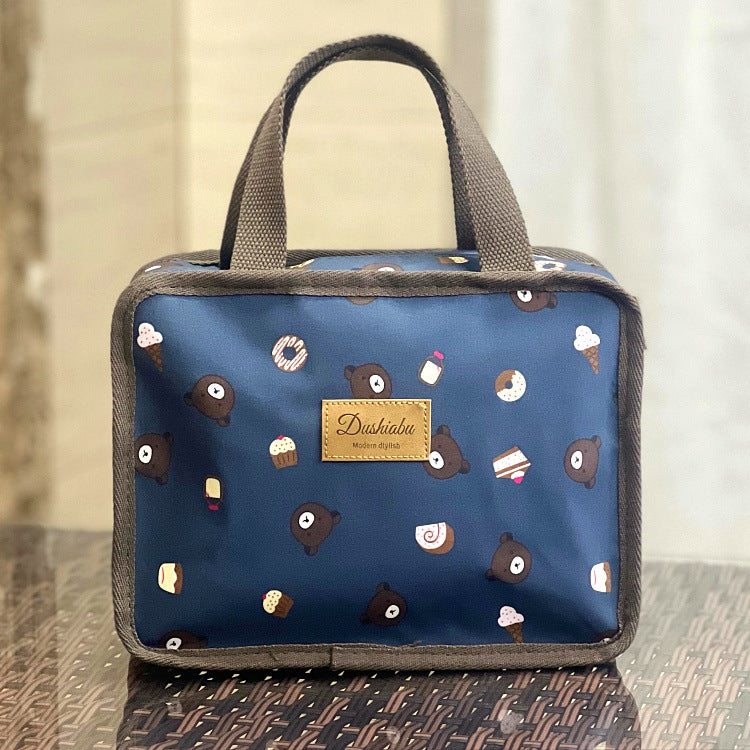 Women's Plaid Lunch Box Mom Hand Carrying Snack Cosmetic Bags