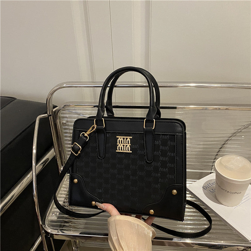 Elegant Mother Daughter Retro Large Capacity Trendy Beautiful Stitching Women's Shoulder Bag