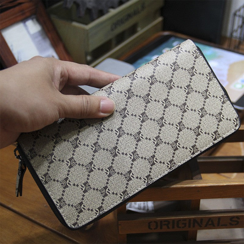 Men's Plaid Long Trendy Fashion Pattern Personalized Men's Wallets