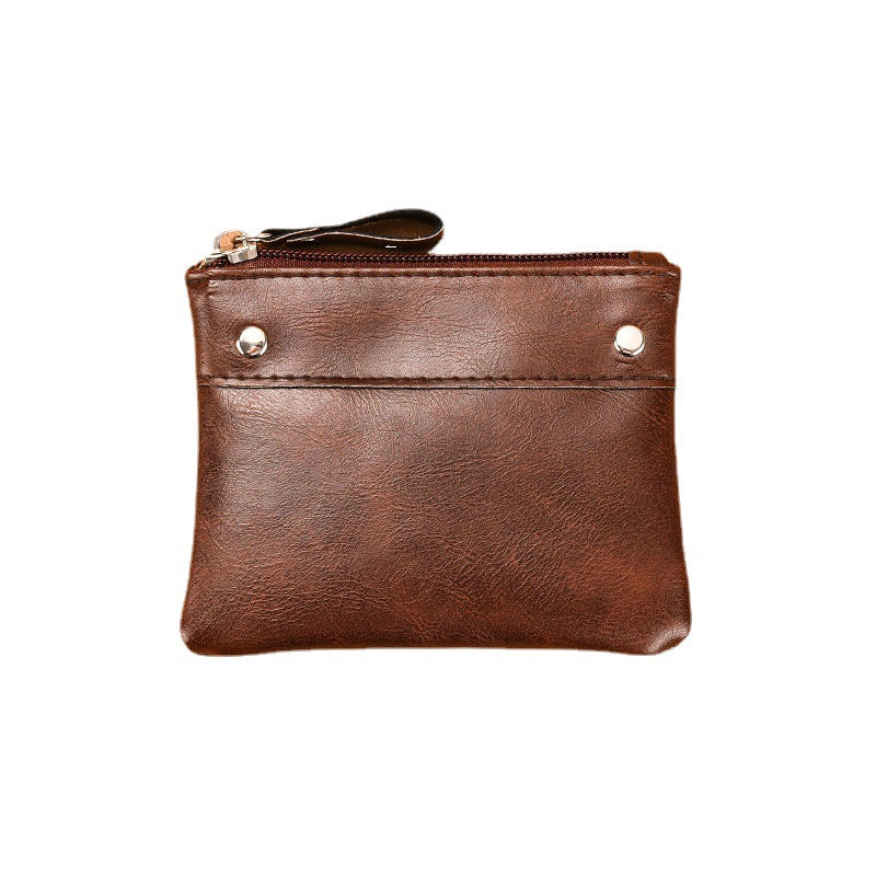 Men's Short Thin Solid Color Pocket Mini Purses