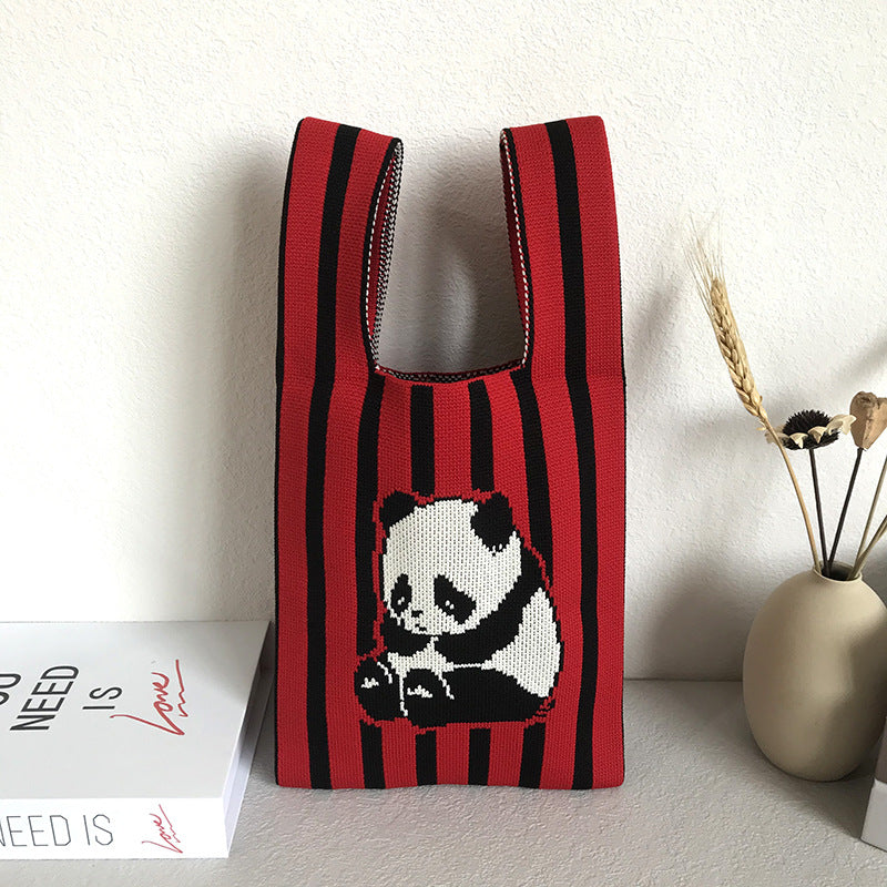 Women's Knitted Wool Vest Version Hand Carrying Handbags