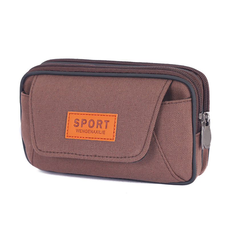 Men's Canvas Mobile For Multifunctional Work Men's Waist Packs