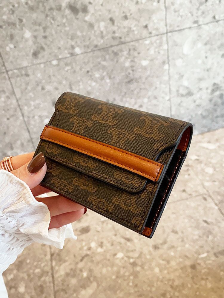 Women's Early Spring Clamp Multiple Slots Genuine Leather Card Holder