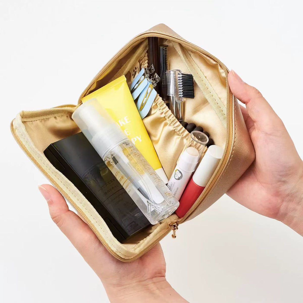 Cat Phytography Creative Book Shape Storage Cartoon Waterproof Makeup Bag