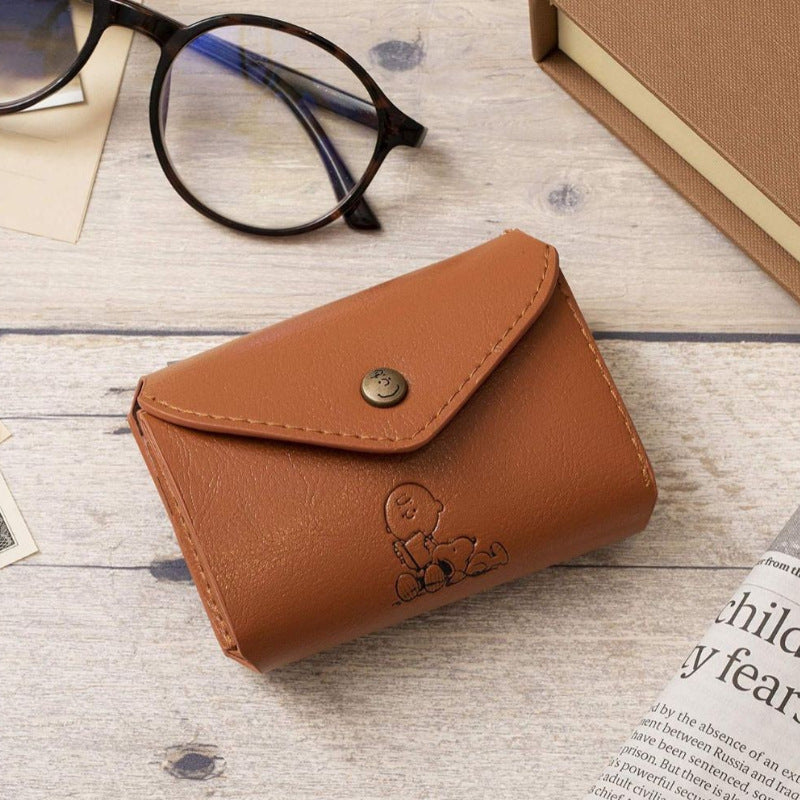 Magazine Appendix Snoopy Cartoon Unisex Leather Ladies Wallet