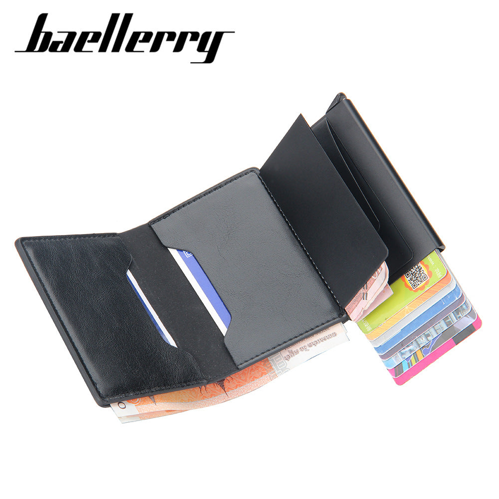 Male Metal Aluminum Box Automatic Pop-up Type Clamp Card Holder