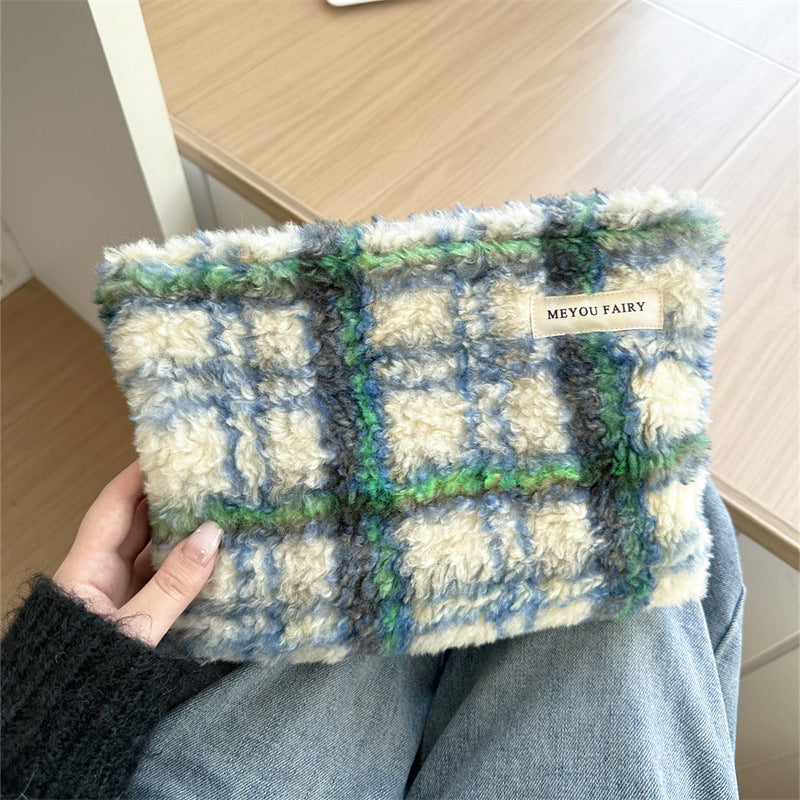 Style Plush Storage Wash Thickened Soft Glutinous Makeup Bag
