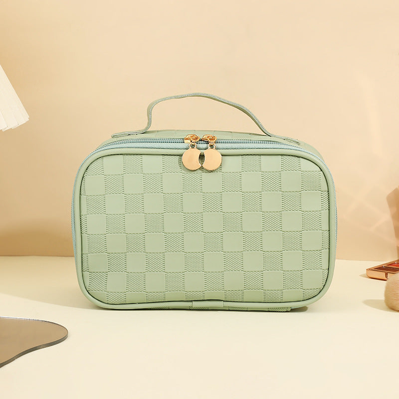 Women's High-grade Chessboard Storage Waterproof Portable Makeup Bag