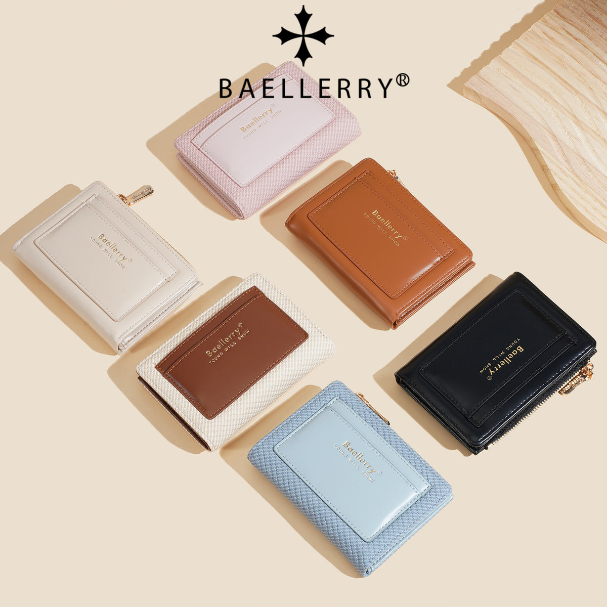 Women's Short Fashion Color Contrast Integrated High-grade Purses