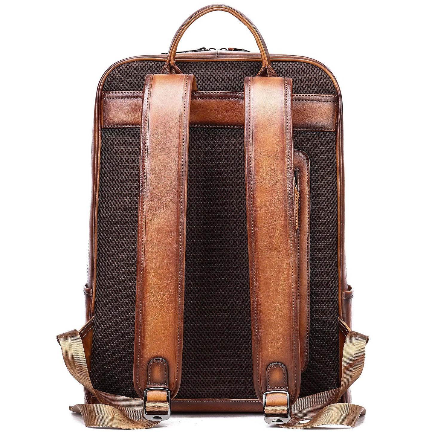 Men's Leather Computer Color Vegetable Tanned First Backpacks