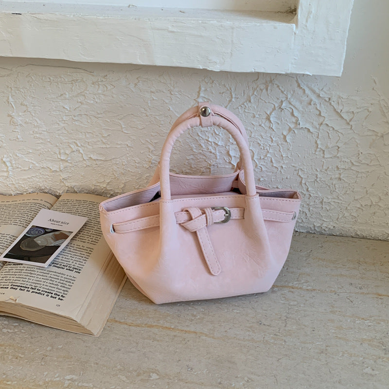 Korean Style Niche Portable Vegetable Basket Advanced Women's Shoulder Bag