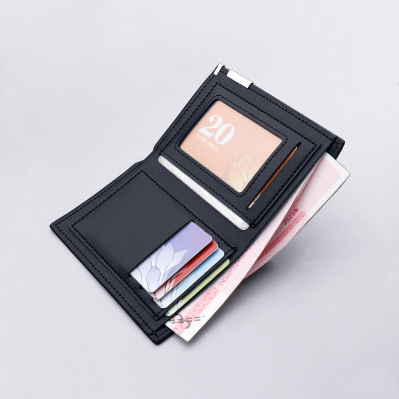 Men's Korean Short Fine Lines Fashion Men's Wallets