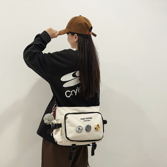 Women's & Men's & Leisure Simple Campus Tooling Fashion Shoulder Bags