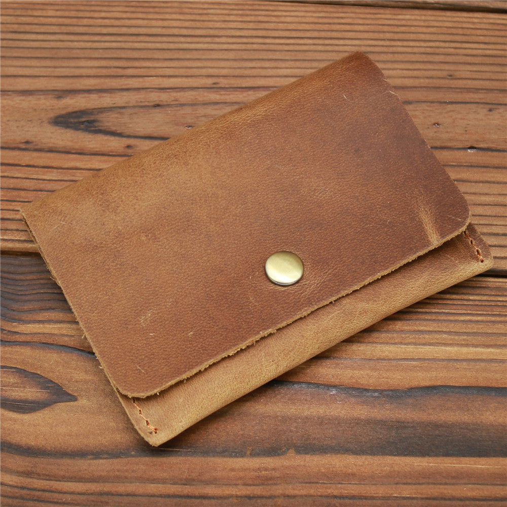 Men's Leather Genuine Simple First Layer Cowhide Card Holder